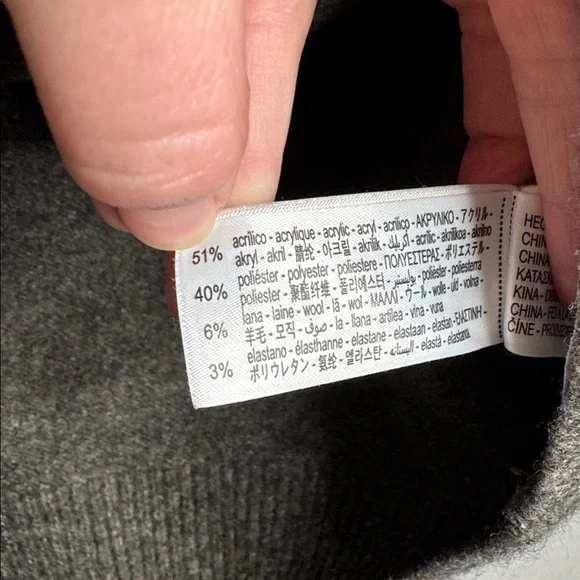 Zara Cardigan Metallic Buttons Grey Brown Size Small - Picture 5 of 8